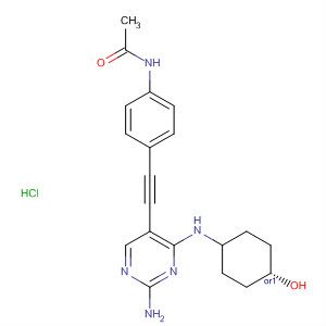393857-35-7  Acetamide,N-[4-[[2-amino-4-[(trans-4-hydroxycyclohexyl)amino]-5-pyrimidinyl]ethynyl]phenyl]-, monohydrochloride