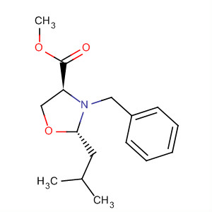 393867-12-4  4-Oxazolidinecarboxylic acid, 2-(2-methylpropyl)-3-(phenylmethyl)-,methyl ester, (2S,4S)- 393867-12-4  4-Oxazolidinecarboxylic acid, 2-(2-methylpropyl)-3-(phenylmethyl)-,methyl ester, (2S,4S)-