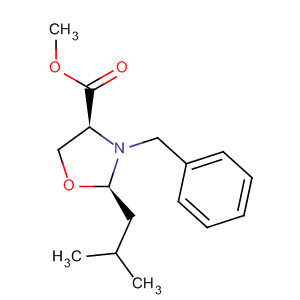 393867-16-8  4-Oxazolidinecarboxylic acid, 2-(2-methylpropyl)-3-(phenylmethyl)-,methyl ester, (2R,4S)- 393867-16-8  4-Oxazolidinecarboxylic acid, 2-(2-methylpropyl)-3-(phenylmethyl)-,methyl ester, (2R,4S)-