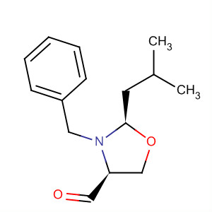 393867-20-4  4-Oxazolidinecarboxaldehyde, 2-(2-methylpropyl)-3-(phenylmethyl)-,(2R,4S)- 393867-20-4  4-Oxazolidinecarboxaldehyde, 2-(2-methylpropyl)-3-(phenylmethyl)-,(2R,4S)-