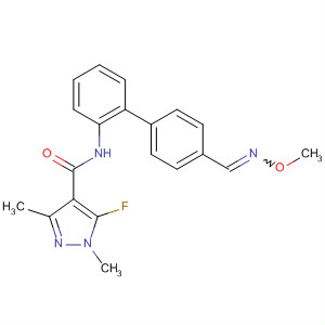 393877-01-5  1H-Pyrazole-4-carboxamide,5-fluoro-N-[4'-[(methoxyimino)methyl][1,1'-biphenyl]-2-yl]-1,3-dimethyl-