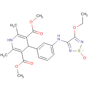 394203-16-8  3,5-Pyridinedicarboxylic acid,4-[3-[(4-ethoxy-1-oxido-1,2,5-thiadiazol-3-yl)amino]phenyl]-1,4-dihydro-2,6-dimethyl-, dimethyl ester