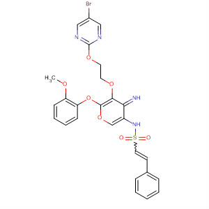 394204-71-8  Ethenesulfonamide,N-[6-[2-[(5-bromo-2-pyrimidinyl)oxy]ethoxy]-5-(2-methoxyphenoxy)-4-pyrimidinyl]-2-phenyl-