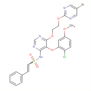 394204-79-6  Ethenesulfonamide,N-[6-[2-[(5-bromo-2-pyrimidinyl)oxy]ethoxy]-5-(2-chloro-5-methoxyphenoxy)-4-pyrimidinyl]-2-phenyl-