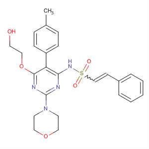 394204-98-9  Ethenesulfonamide,N-[6-(2-hydroxyethoxy)-5-(4-methylphenyl)-2-(4-morpholinyl)-4-pyrimidinyl]-2-phenyl-