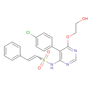 394205-03-9  Ethenesulfonamide,N-[5-(4-chlorophenyl)-6-(2-hydroxyethoxy)-4-pyrimidinyl]-2-phenyl-