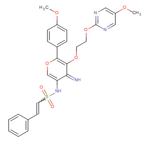 394206-58-7  Ethenesulfonamide,N-[5-(4-methoxyphenyl)-6-[2-[(5-methoxy-2-pyrimidinyl)oxy]ethoxy]-4-pyrimidinyl]-2-phenyl-