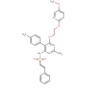 394206-78-1  Ethenesulfonamide,N-[6-[2-[(5-methoxy-2-pyrimidinyl)oxy]ethoxy]-2-methyl-5-(4-methylphenyl)-4-pyrimidinyl]-2-phenyl-