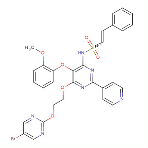 394206-91-8  Ethenesulfonamide,N-[6-[2-[(5-bromo-2-pyrimidinyl)oxy]ethoxy]-5-(2-methoxyphenoxy)-2-(4-pyridinyl)-4-pyrimidinyl]-2-phenyl-