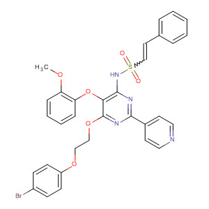 394206-95-2  Ethenesulfonamide,N-[6-[2-(4-bromophenoxy)ethoxy]-5-(2-methoxyphenoxy)-2-(4-pyridinyl)-4-pyrimidinyl]-2-phenyl-