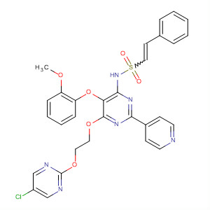 394206-96-3  Ethenesulfonamide,N-[6-[2-[(5-chloro-2-pyrimidinyl)oxy]ethoxy]-5-(2-methoxyphenoxy)-2-(4-pyridinyl)-4-pyrimidinyl]-2-phenyl-