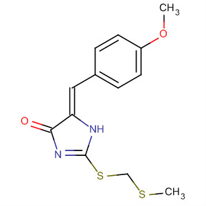 394220-90-7  4H-Imidazol-4-one,1,5-dihydro-5-[(4-methoxyphenyl)methylene]-2-[[(methylthio)methyl]thio]-, (5Z)-