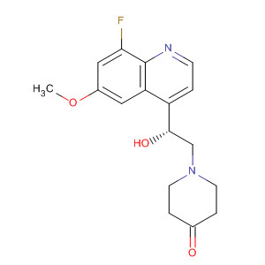 394223-33-7  4-Piperidinone,1-[(2R)-2-(8-fluoro-6-methoxy-4-quinolinyl)-2-hydroxyethyl]-
