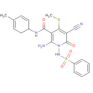 394235-37-1  3-Pyridinecarboxamide,2-amino-5-cyano-1,6-dihydro-N-(4-methylphenyl)-4-(methylthio)-6-oxo-1-[(phenylsulfonyl)amino]-