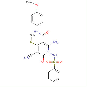 394235-41-7  3-Pyridinecarboxamide,2-amino-5-cyano-1,6-dihydro-N-(4-methoxyphenyl)-4-(methylthio)-6-oxo-1-[(phenylsulfonyl)amino]-