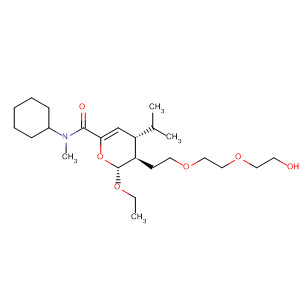 394252-91-6  2H-Pyran-6-carboxamide,N-cyclohexyl-2-ethoxy-3,4-dihydro-3-[2-[2-(2-hydroxyethoxy)ethoxy]ethyl]-N-methyl-4-(1-methylethyl)-, (2R,3R,4S)-
