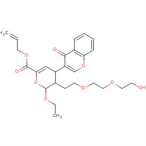 394253-33-9  2H-Pyran-6-carboxylic acid,2-ethoxy-3,4-dihydro-3-[2-[2-(2-hydroxyethoxy)ethoxy]ethyl]-4-(4-oxo-4H-1-benzopyran-3-yl)-, 2-propenyl ester, (2R,3S,4S)-