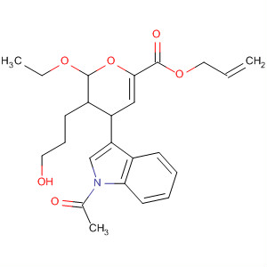 394253-83-9  2H-Pyran-6-carboxylic acid,4-(1-acetyl-1H-indol-3-yl)-2-ethoxy-3,4-dihydro-3-(3-hydroxypropyl)-,2-propenyl ester, (2S,3R,4R)-