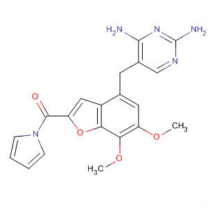 394736-13-1  1H-Pyrrole,1-[[4-[(2,4-diamino-5-pyrimidinyl)methyl]-6,7-dimethoxy-2-benzofuranyl]carbonyl]-