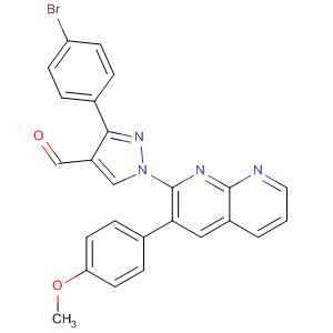 395057-69-9  1H-Pyrazole-4-carboxaldehyde,3-(4-bromophenyl)-1-[3-(4-methoxyphenyl)-1,8-naphthyridin-2-yl]-