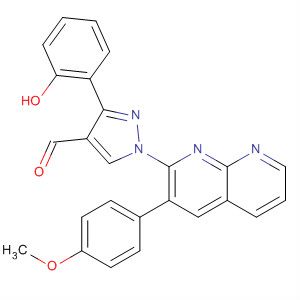 395057-70-2  1H-Pyrazole-4-carboxaldehyde,3-(2-hydroxyphenyl)-1-[3-(4-methoxyphenyl)-1,8-naphthyridin-2-yl]-