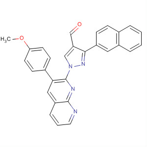 395057-72-4  1H-Pyrazole-4-carboxaldehyde,1-[3-(4-methoxyphenyl)-1,8-naphthyridin-2-yl]-3-(2-naphthalenyl)-