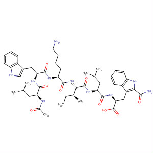 395060-03-4  L-Tryptophanamide,N-acetyl-L-leucyl-L-tryptophyl-L-lysyl-L-isoleucyl-L-leucyl-