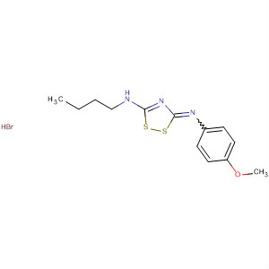 395060-11-4  3H-1,2,4-Dithiazol-5-amine, N-butyl-3-[(4-methoxyphenyl)imino]-,monohydrobromide