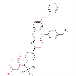 395062-95-0  Carbamic acid,[[trans-4-[[[(1S)-2-[(4-ethylphenyl)amino]-2-oxo-1-[[4-(4-pyridinylmethoxy)phenyl]methyl]ethyl]amino]carbonyl]cyclohexyl]methyl]-,1,1-dimethylethyl ester