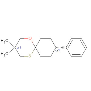 395644-22-1  1-Oxa-5-thiaspiro[5.5]undecane, 3,3-dimethyl-9-phenyl-, cis-