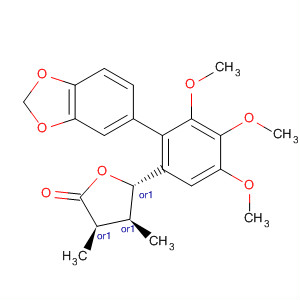 395649-58-8  2(3H)-Furanone,5-[2-(1,3-benzodioxol-5-yl)-3,4,5-trimethoxyphenyl]dihydro-3,4-dimethyl-, (3R,4S,5S)-rel-