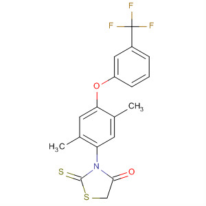 395657-86-0  4-Thiazolidinone,3-[2,5-dimethyl-4-[3-(trifluoromethyl)phenoxy]phenyl]-2-thioxo-