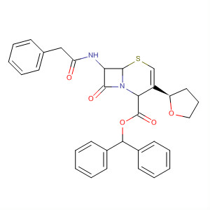 395660-98-7  5-Thia-1-azabicyclo[4.2.0]oct-3-ene-2-carboxylic acid,8-oxo-7-[(phenylacetyl)amino]-3-[(2R)-tetrahydro-2-furanyl]-,diphenylmethyl ester, (2R,6R,7R)-