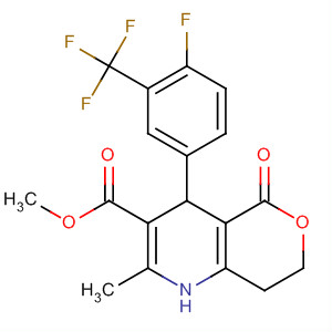395665-10-8  4H-Pyrano[4,3-b]pyridine-3-carboxylic acid,4-[4-fluoro-3-(trifluoromethyl)phenyl]-1,5,7,8-tetrahydro-2-methyl-5-oxo-,methyl ester