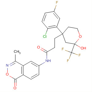 395672-31-8  2H-Pyran-4-propanamide,4-(2-chloro-5-fluorophenyl)tetrahydro-a-hydroxy-N-(4-methyl-1-oxo-1H-2,3-benzoxazin-6-yl)-a-(trifluoromethyl)-