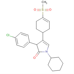 395683-12-2  2H-Pyrrol-2-one,3-(4-chlorophenyl)-1-cyclohexyl-1,5-dihydro-4-[4-(methylsulfonyl)phenyl]-