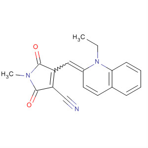 398130-40-0  1H-Pyrrole-3-carbonitrile,4-[(1-ethyl-2(1H)-quinolinylidene)methyl]-2,5-dihydro-1-methyl-2,5-dioxo-