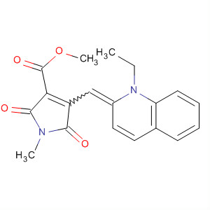 398130-41-1  1H-Pyrrole-3-carboxylic acid,4-[(1-ethyl-2(1H)-quinolinylidene)methyl]-2,5-dihydro-1-methyl-2,5-dioxo-, methyl ester