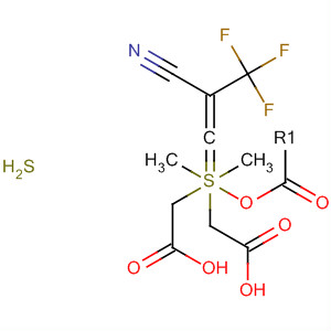 399557-61-0  Acetic acid, 2,2'-[(2-cyano-3,3,3-trifluoro-1-propenylidene)bis(thio)]bis-,dimethyl ester