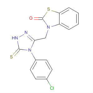390748-31-9  2(3H)-Benzothiazolone,3-[[4-(4-chlorophenyl)-4,5-dihydro-5-thioxo-1H-1,2,4-triazol-3-yl]methyl]-