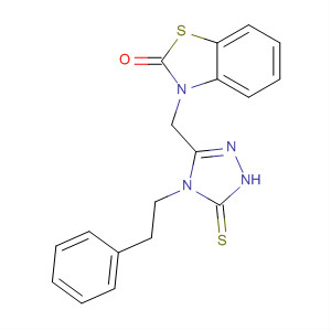 390748-36-4  2(3H)-Benzothiazolone,3-[[4,5-dihydro-4-(2-phenylethyl)-5-thioxo-1H-1,2,4-triazol-3-yl]methyl]-