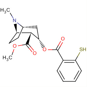 390754-03-7  8-Azabicyclo[3.2.1]octane-2-carboxylic acid,3-[(2-mercaptobenzoyl)oxy]-8-methyl-, methyl ester, (1R,2R,3S,5S)-