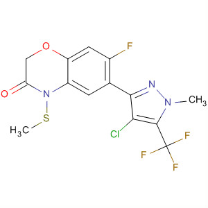 390754-78-6  2H-1,4-Benzoxazin-3(4H)-one,6-[4-chloro-1-methyl-5-(trifluoromethyl)-1H-pyrazol-3-yl]-7-fluoro-4-(methylthio)-