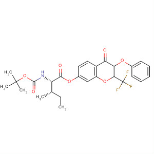 390755-75-6  L-Isoleucine, N-[(1,1-dimethylethoxy)carbonyl]-,4-oxo-3-phenoxy-2-(trifluoromethyl)-4H-1-benzopyran-7-yl ester