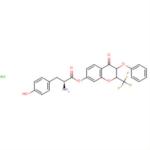 390755-98-3  L-Tyrosine, 4-oxo-3-phenoxy-2-(trifluoromethyl)-4H-1-benzopyran-7-ylester, hydrochloride