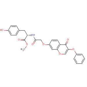 390756-09-9  L-Tyrosine, N-[[(4-oxo-3-phenoxy-4H-1-benzopyran-7-yl)oxy]acetyl]-,methyl ester