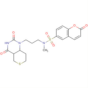 390766-40-2  2H-1-Benzopyran-6-sulfonamide,N-methyl-2-oxo-N-[3-(3,4,7,8-tetrahydro-2,4-dioxo-2H-thiopyrano[4,3-d]pyrimidin-1(5H)-yl)propyl]-
