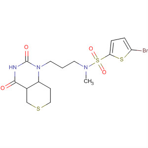 390766-82-2  2-Thiophenesulfonamide,5-bromo-N-methyl-N-[3-(3,4,7,8-tetrahydro-2,4-dioxo-2H-thiopyrano[4,3-d]pyrimidin-1(5H)-yl)propyl]-