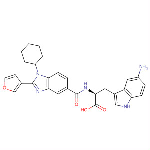390809-92-4  L-Tryptophan,5-amino-N-[[1-cyclohexyl-2-(3-furanyl)-1H-benzimidazol-5-yl]carbonyl]-