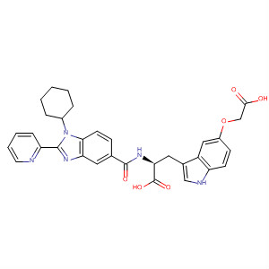 390810-07-8  L-Tryptophan,5-(carboxymethoxy)-N-[[1-cyclohexyl-2-(2-pyridinyl)-1H-benzimidazol-5-yl]carbonyl]-